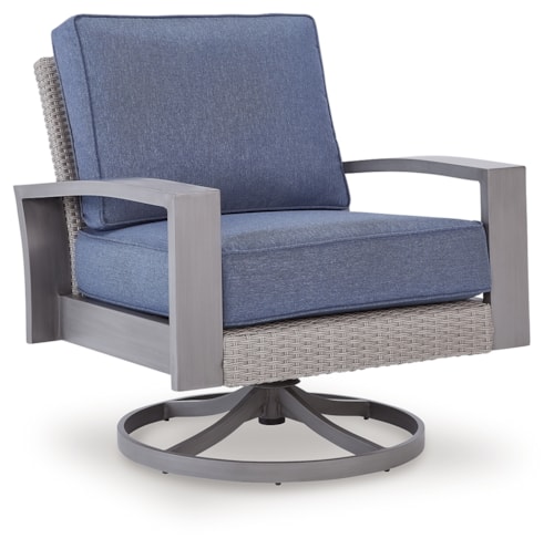 Outdoor Swivel Lounge Chair With Cushion