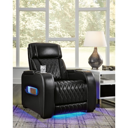 Power Recliner with Adj Headrest