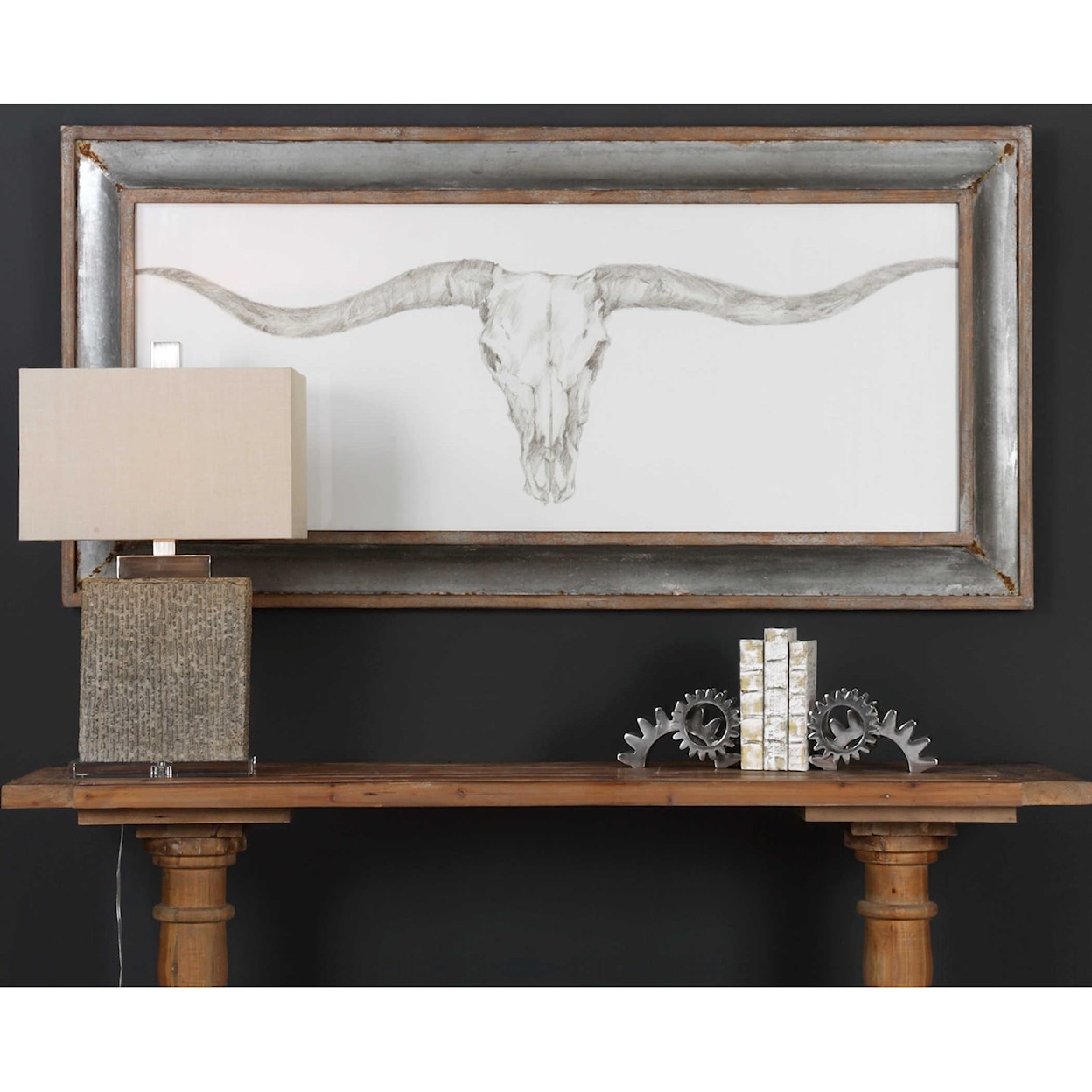 Uttermost Framed Prints Western Skull Mount Print