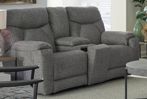 Power Headrest Console Loveseat with Hidden Cupholders and Wireless Charging