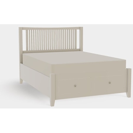 Atwood Queen Footboard Storage Spindle Bed
