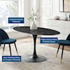 Modway Lippa 60" Marble Oval Dining Table