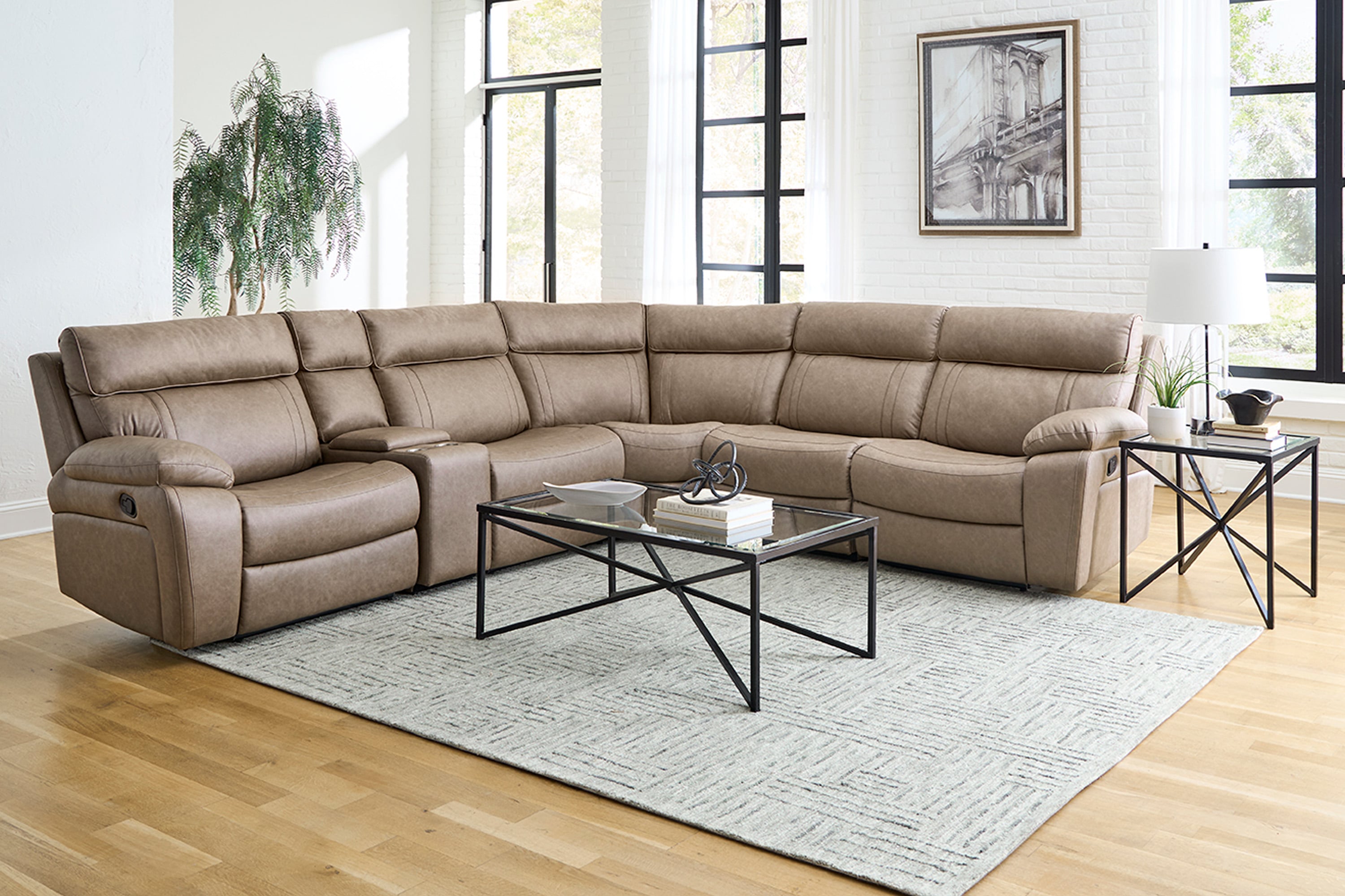 Manual Reclining Sectional Sofa