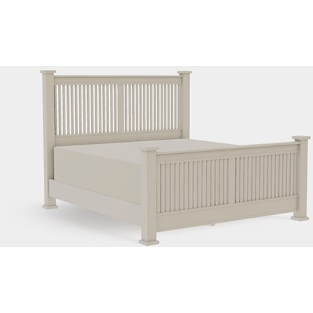 American Craftsman King Prairie Spindle Bed with High Footboard