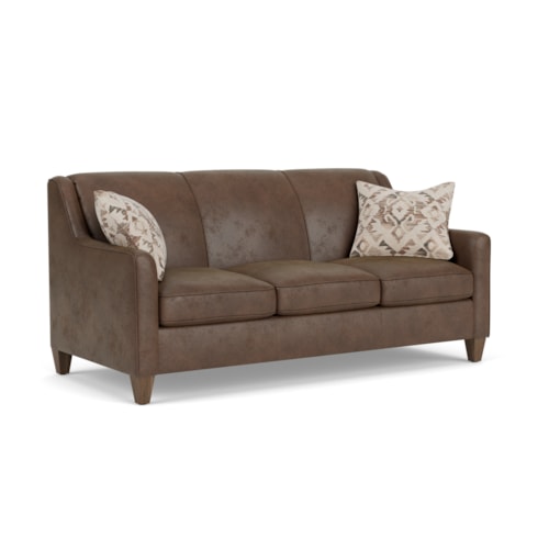 Contemporary Queen Sleeper Sofa with Angled Track Arms