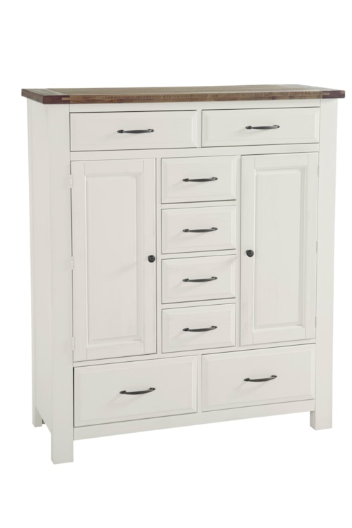 Rustic Farmhouse 8-Drawer Chest with English Dovetail Construction