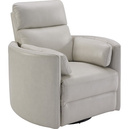 Contemporary Power Swivel Glider Recliner with Cordless Battery Pack