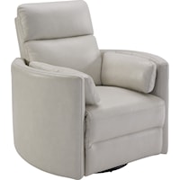 Contemporary Power Swivel Glider Recliner with Cordless Battery Pack
