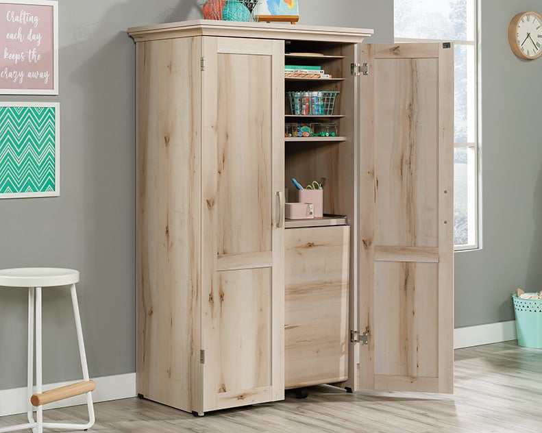 Sauder Miscellaneous Storage 430445 Transitional 2Door Craft Armoire