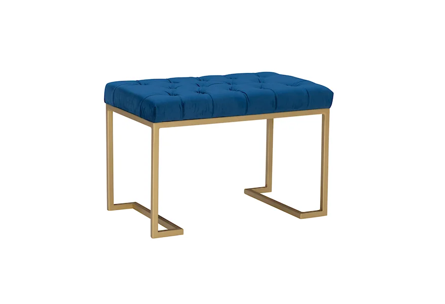 Baileigh Bench Navy Velvet by Powell at Westrich Furniture & Appliances