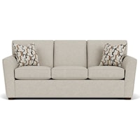 Casual Queen Sleeper Sofa with Flair Tapered Arms