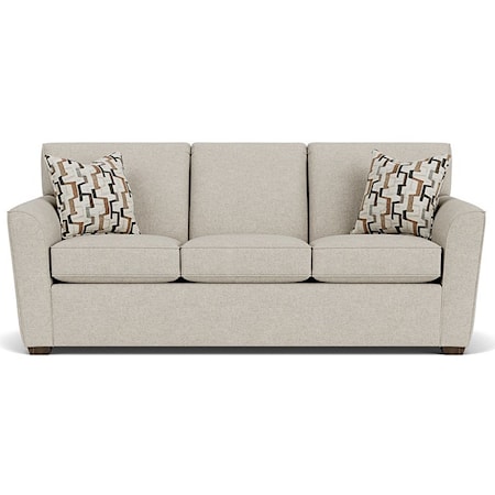 Casual Queen Sleeper Sofa with Flair Tapered Arms