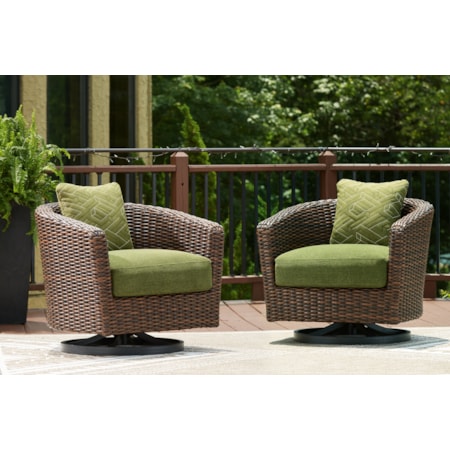 Outdoor Swivel Lounge Chair With Cushion