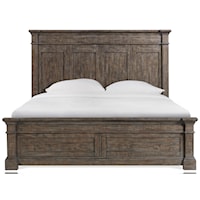 Rustic Traditional King Panel Bed