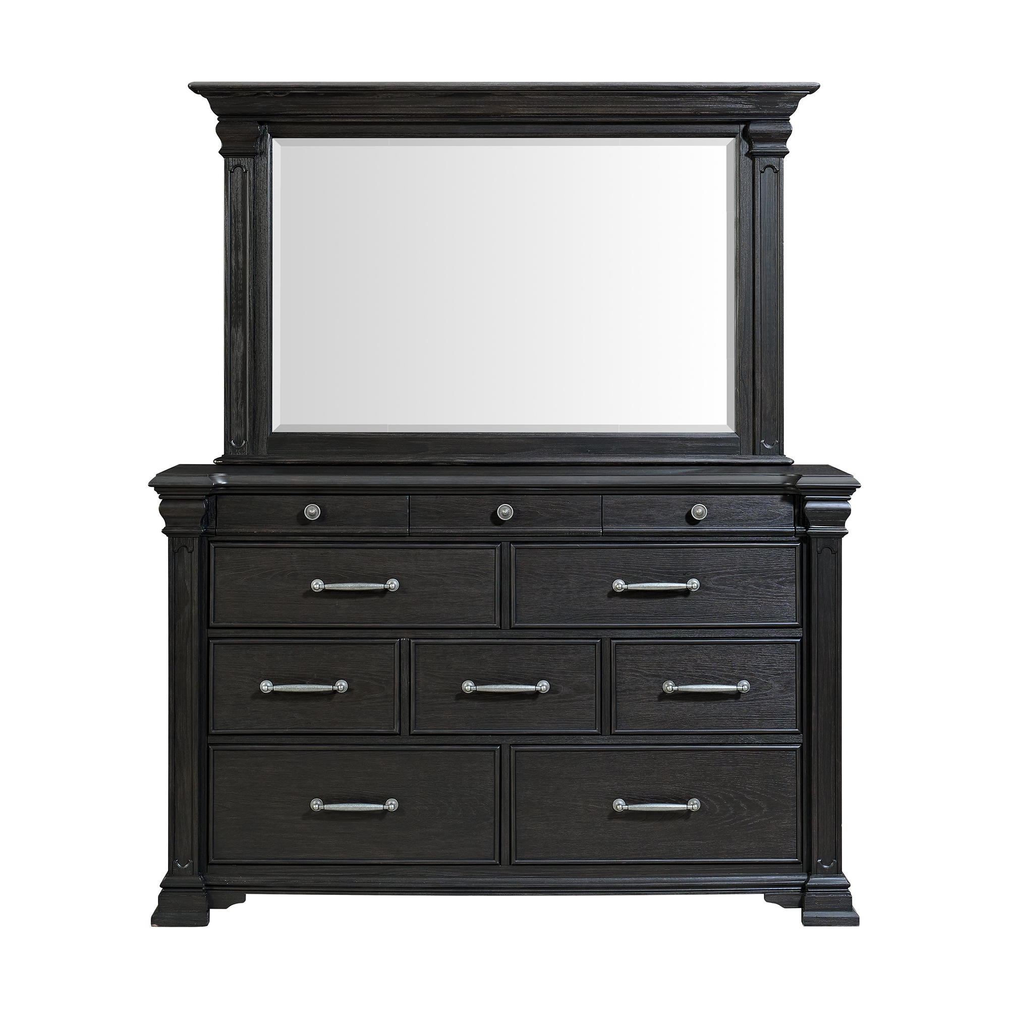 Elements International Kings Court Dresser and Mirror Set