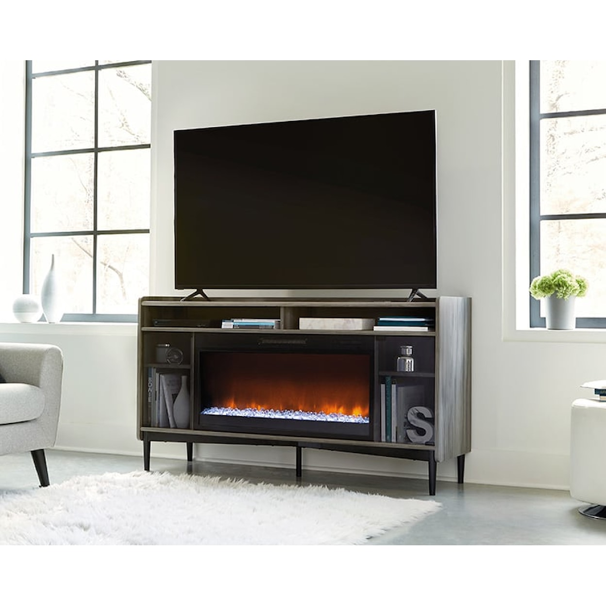 Sauder HARVEY PARK Fireplace Entertainment Center