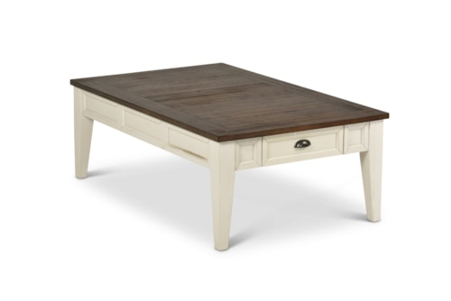 Farmhouse Cocktail Table with Two-Tone Finish
