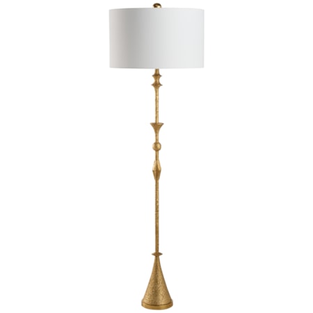 Gia Floor Lamp - Textured Gilt