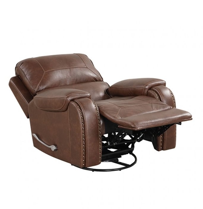 Furniture of America Tepic Swivel-Gliding Manual Recliner