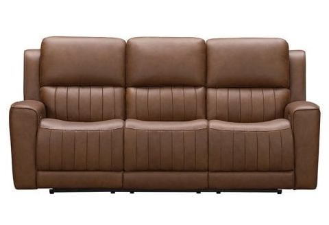 Transitional Power Reclining Sofa with Drop Down Table