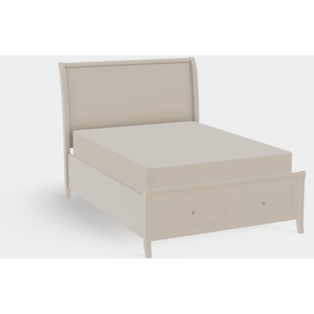 Adrienne Full Upholstered Bed with Footboard Storage