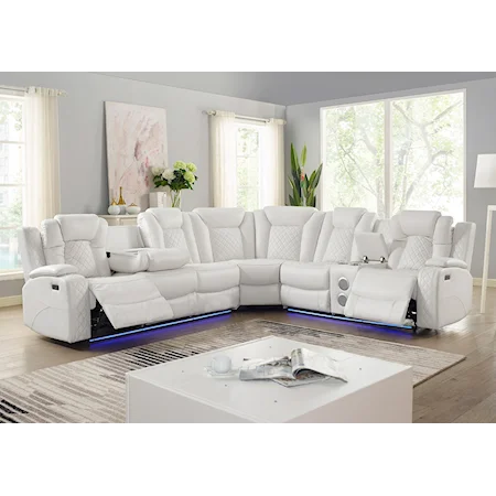 Contemporary Orion 3-Piece Sectional Sofa with Bluetooth Speaker