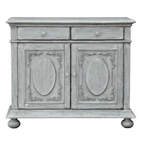 Two Door and Two Drawer Hall Chest