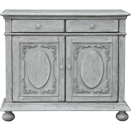 Two Door and Two Drawer Hall Chest