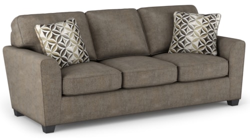 Casual Standard Sofa with Rounded Flair Arms