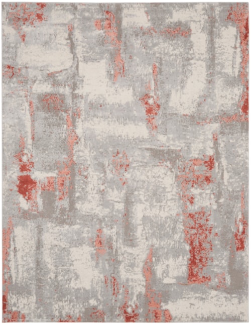 7'10" x 9'10" Grey Brick Rectangle Rug