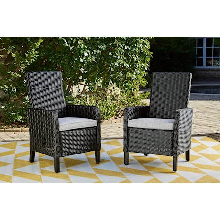 Set of 2 Arm Chairs with Cushion