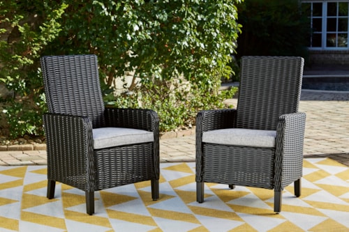 Set of 2 Arm Chairs with Cushion