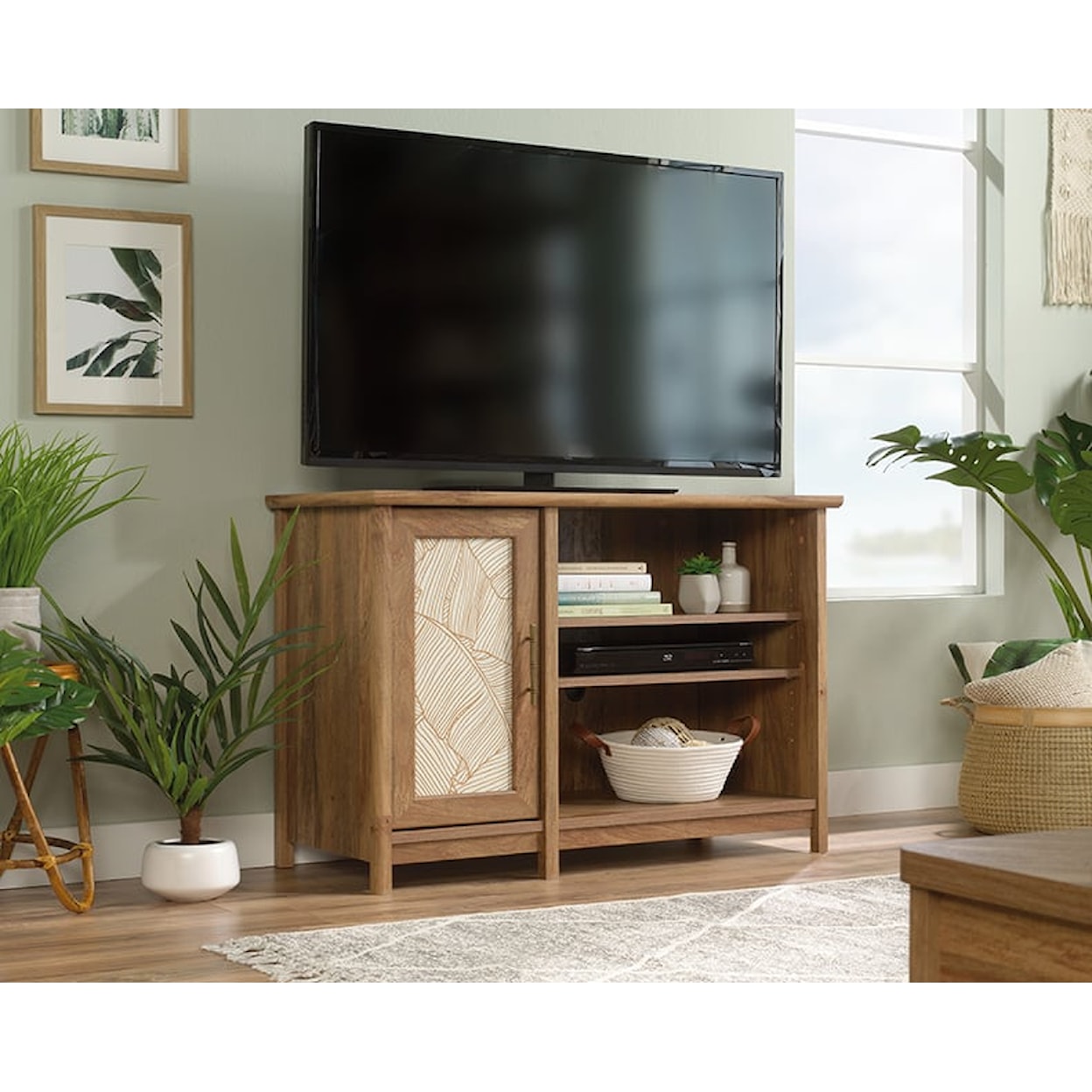 Sauder Coral Cape TV Stand