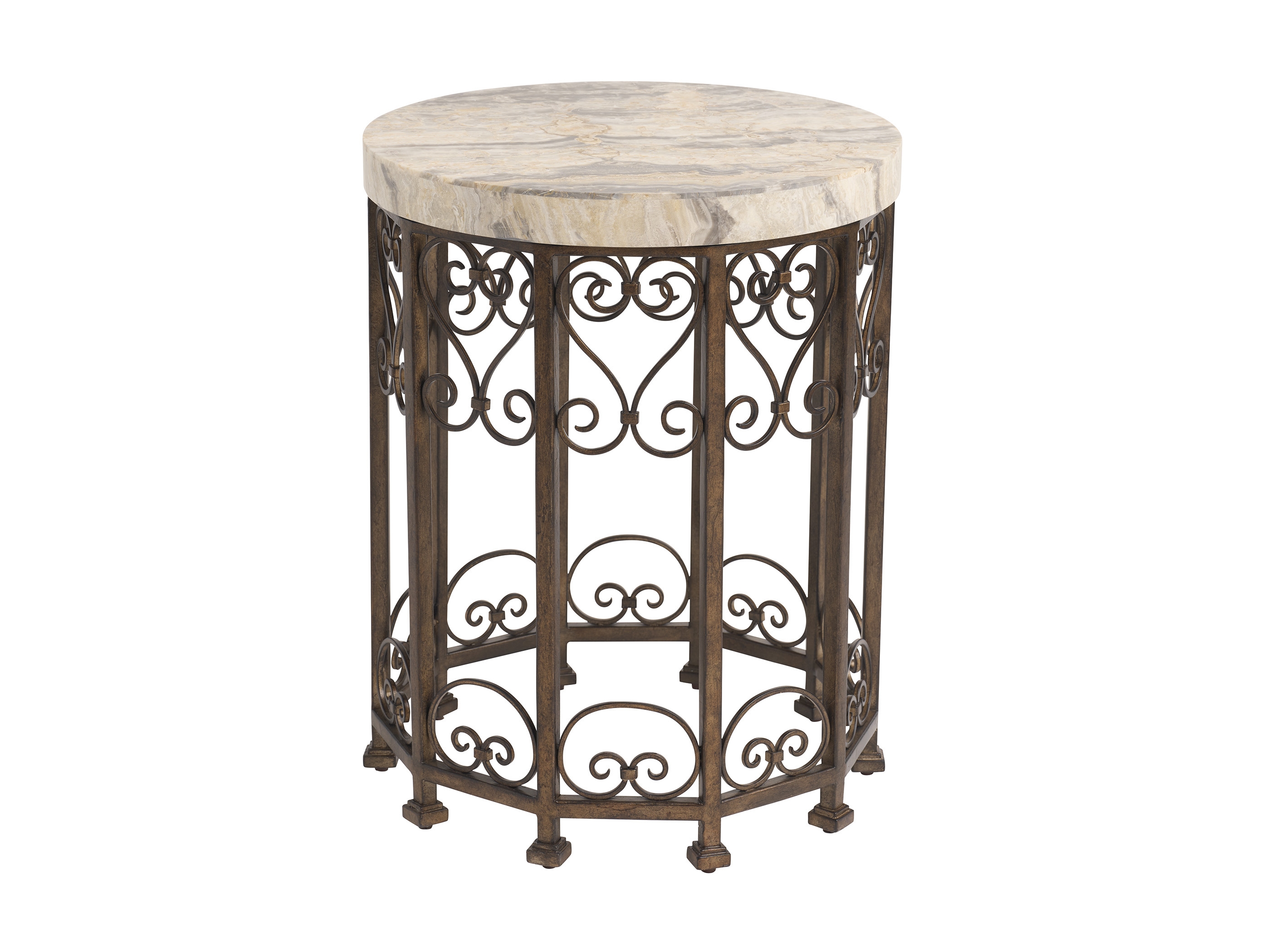 Lowery Round Metal Accent Table