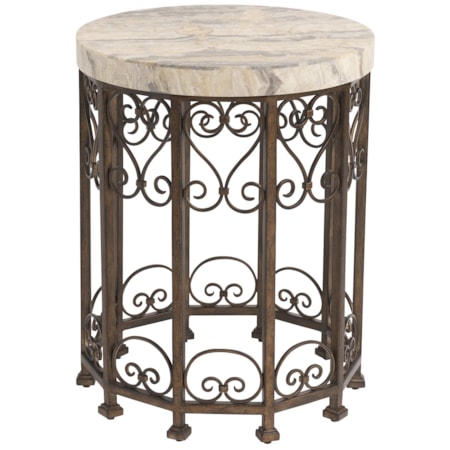 Lowery Round Metal Accent Table