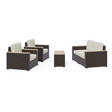 Outdoor Loveseat and Chair Set 