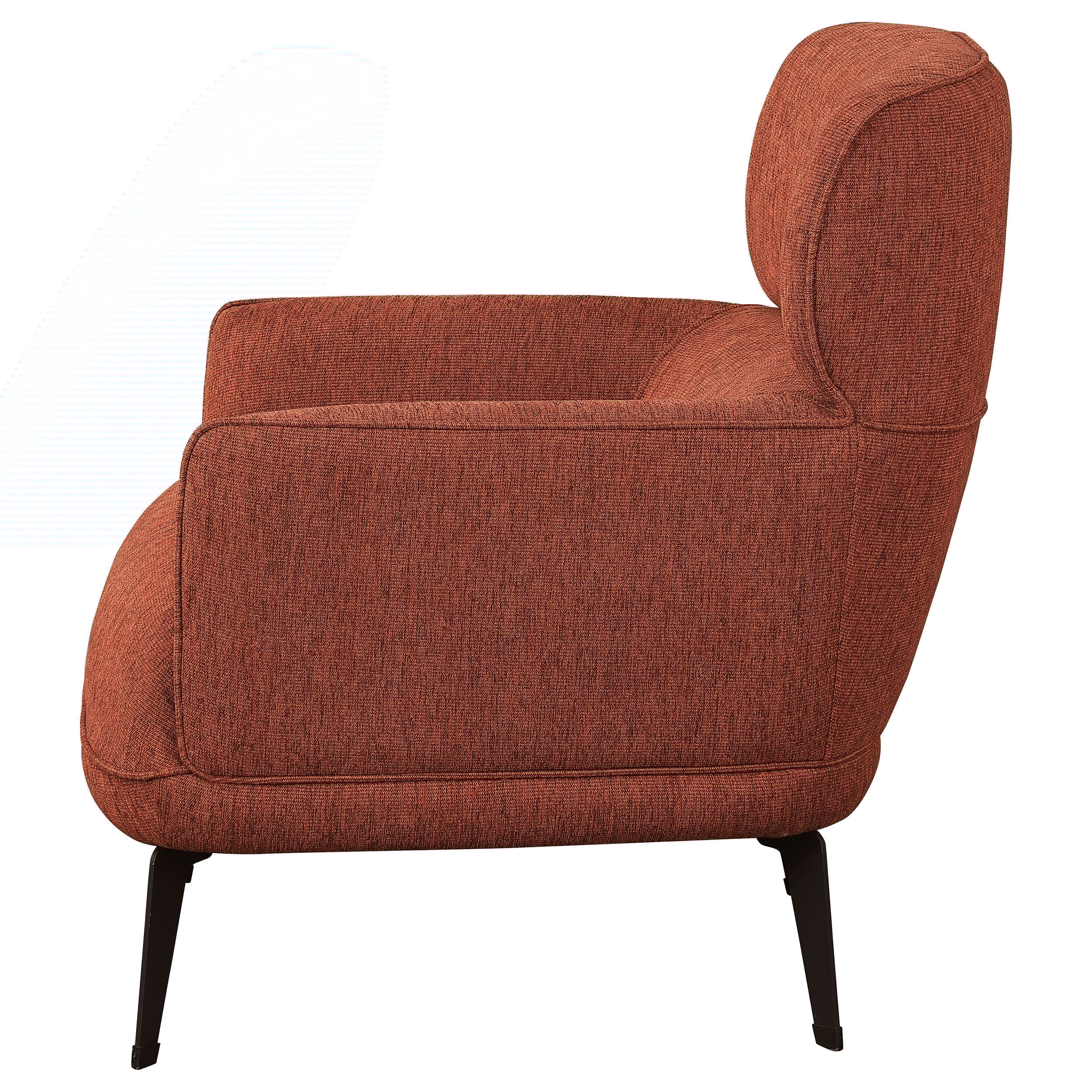Andrea Crecent Arm Accent Chair Orange