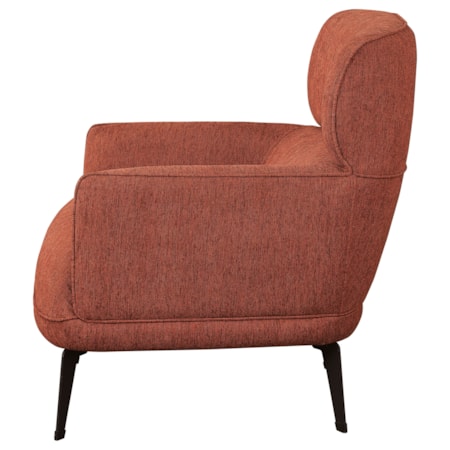 Andrea Crecent Arm Accent Chair Orange