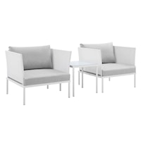 3-Piece  Sunbrella® Outdoor Patio Aluminum Seating Set