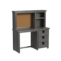 Casual 3-Drawer Kids Desk with Hutch