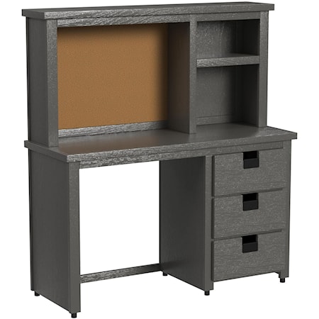 Casual 3-Drawer Kids Desk with Hutch
