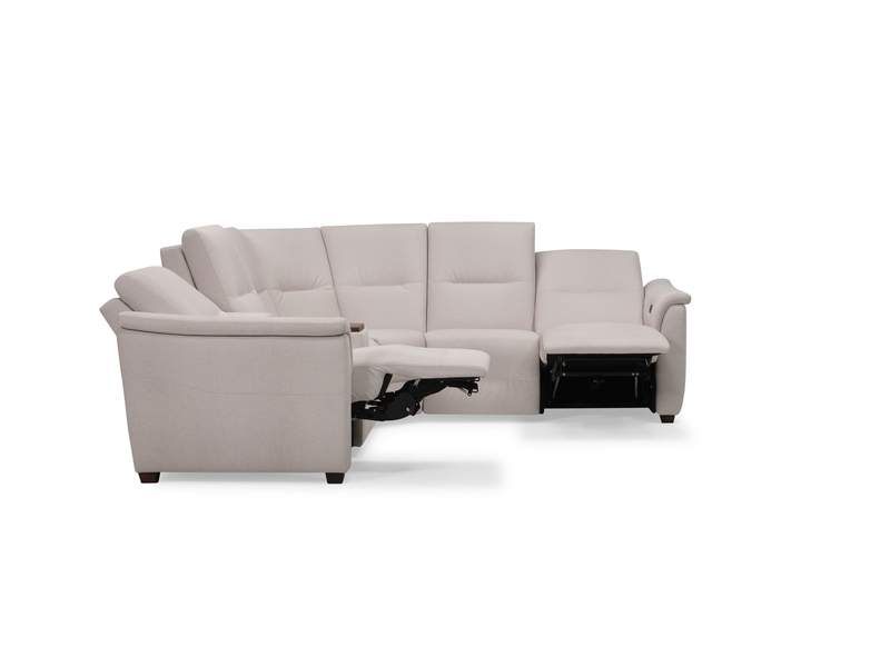 Palliser Oxford 4-Seat Corner Curve Oxford Console Sectional