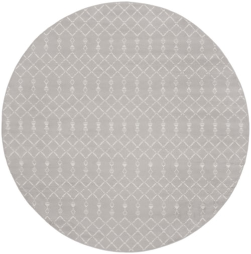 8'  Grey Round Rug