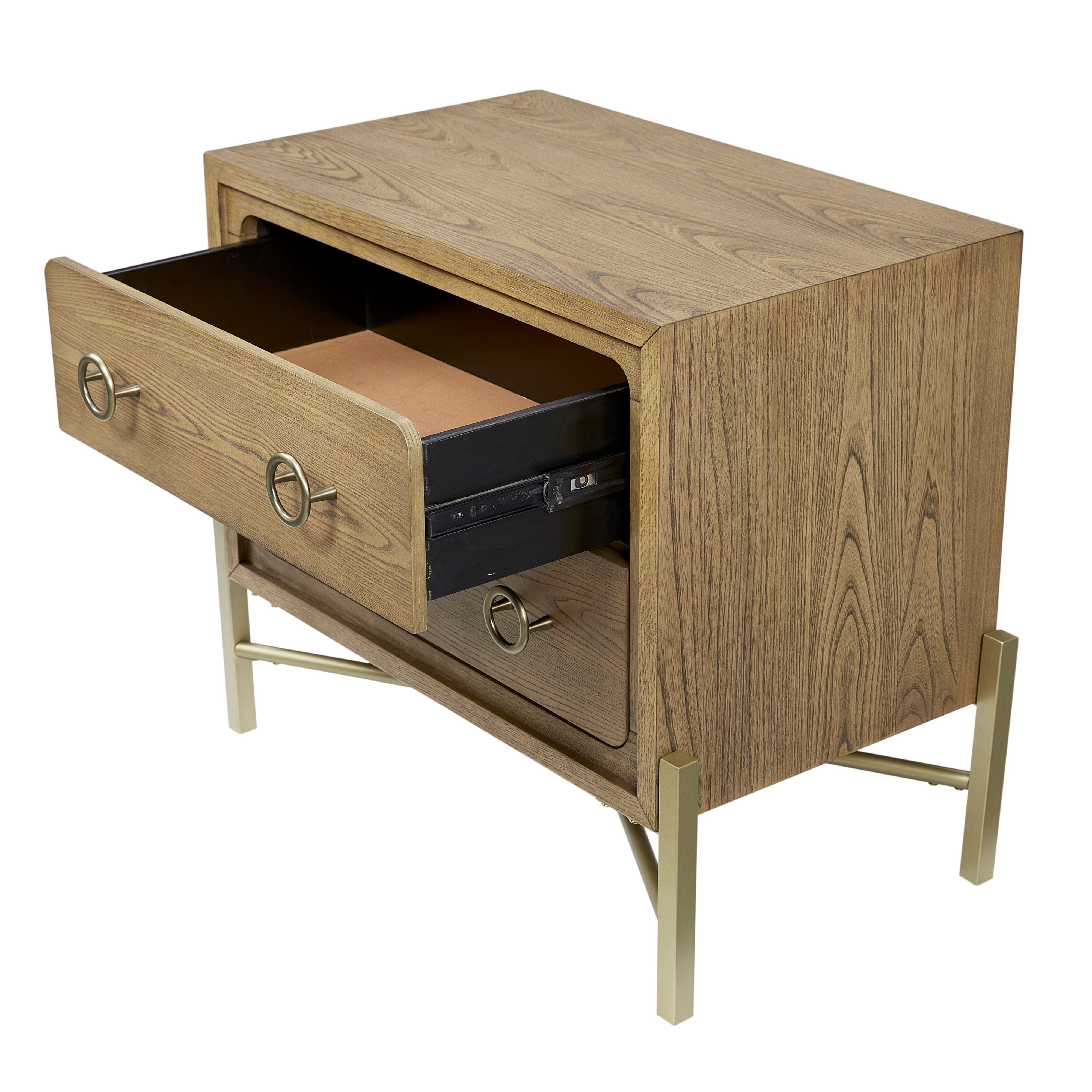 2-Drawer Nightstand w/USB Port
