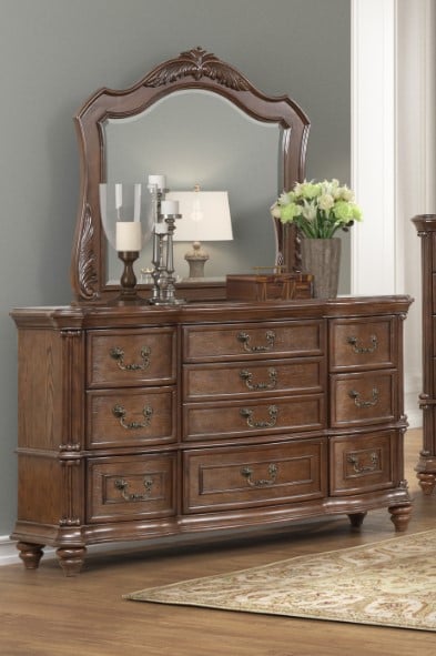 New Classic Roma B813050 Traditional 10Drawer Dresser Corner