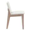 Moe's Home Collection Deco Deco Oak Dining Chair White Pvc-M2
