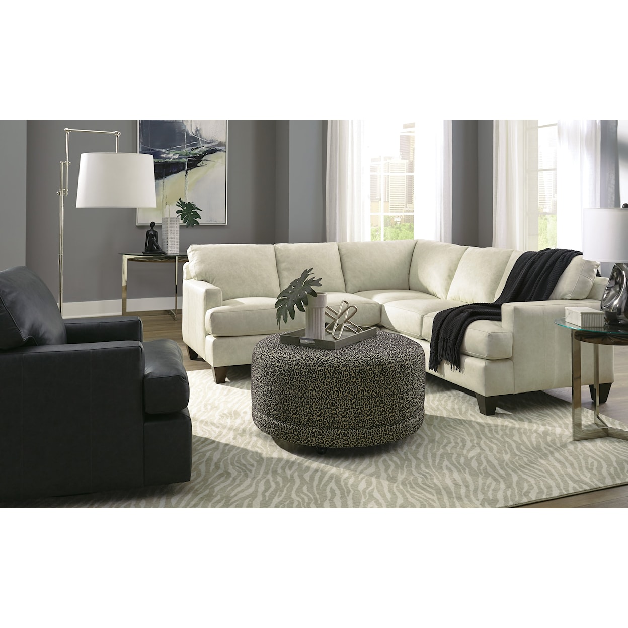 Hickory Craft DESIGN OPTIONS-LC9 Custom 3-Pc Sectional Sofa