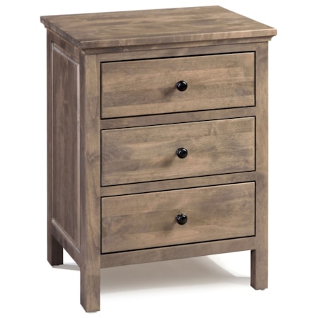3-Drawer Nightstand - Wide
