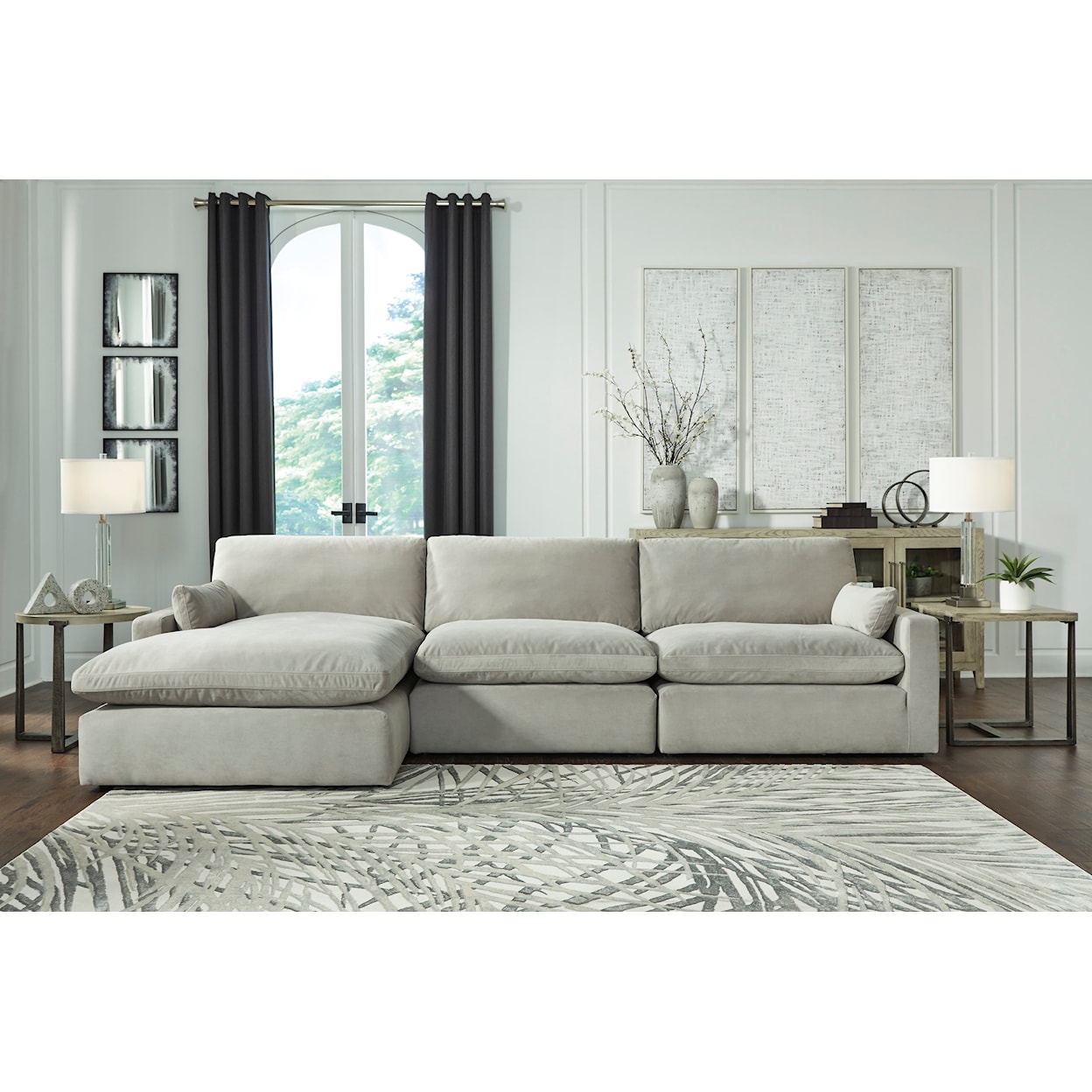 Ashley Furniture Signature Design Sophie 3-Piece Sectional with Chaise