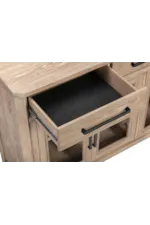 Parker House Breckenridge Transitional Buffet Server with Glass Doors